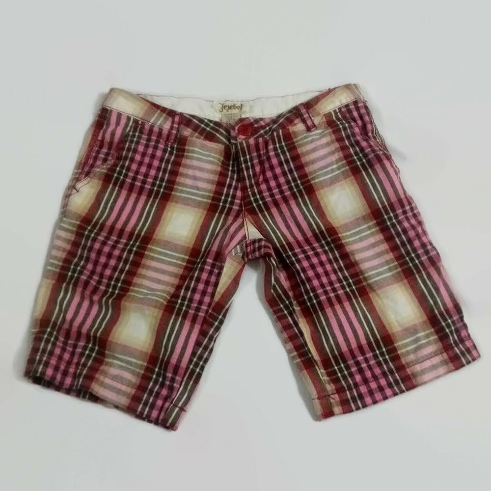 Jezebel Plaid Bermuda Short Size 1
